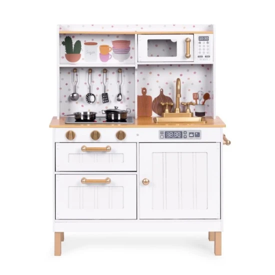 Große Holzspielküche für Kinder mit Licht und Sound Große Holzspielküche für Kinder mit Licht und Sound – MeowBaby MWOKN0116DL