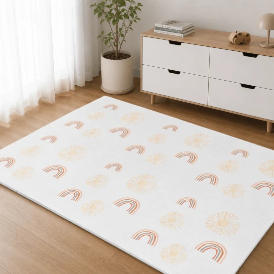 Schaumstoff-Puzzlematte 180×60 cm Regenbogen und Sonne Schaumstoff-Puzzlematte 180×60 cm Regenbogen und Sonne – MeowBaby MPZPUTS