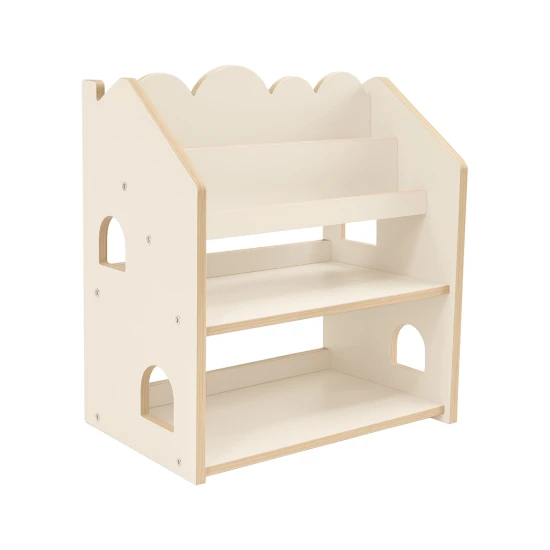 Montessori-Bücherregal in Hausform aus MDF – MeowBaby MWORK048