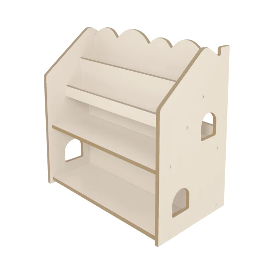 Montessori-Bücherregal in Hausform aus MDF – MeowBaby MWORK048