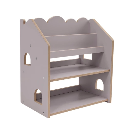 Montessori-Bücherregal in Hausform aus MDF – MeowBaby MWORK048