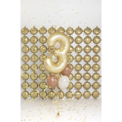 Ballon Zahl 3 Golden 86 cm