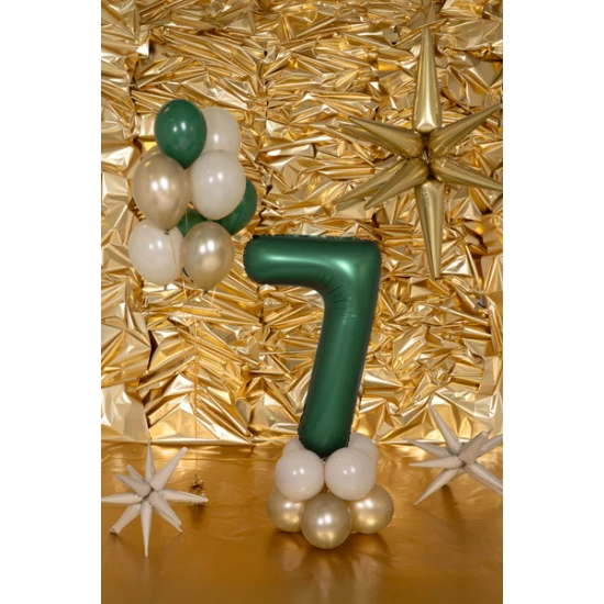 Edler Ballon zum 7. Geburtstag – Flaschengrün in der Hauptrolle