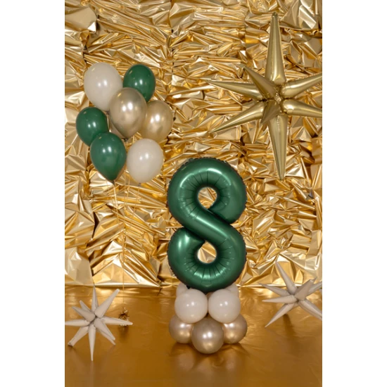 Edler Ballon zum 8. Geburtstag – Flaschengrün in der Hauptrolle