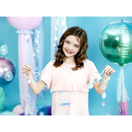 Girlande Meerjungfrau – Perlendeko für Mottofeiern