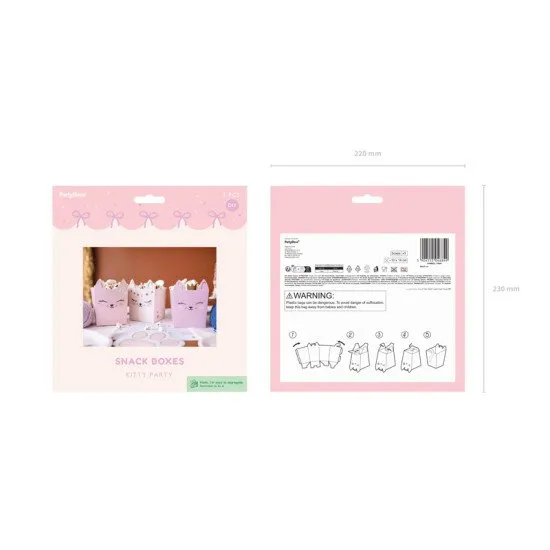 Kleine Snackboxen mit süßen Katzen.