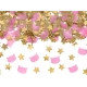 Sterne und Katzen Konfetti – goldene Sterne und rosa Katzen als Deko für eine Kinderparty