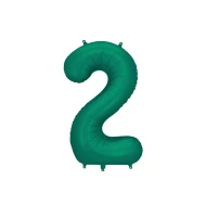 Ballon Nummer 2 Dunkelgrün 86 cm