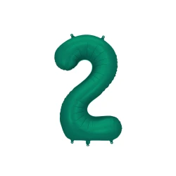 Ballon Nummer 2 Dunkelgrün 86 cm
