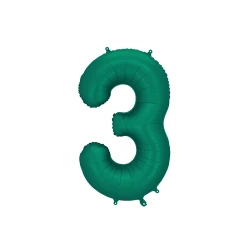 Ballon Zahl 3 Dunkelgrün 86 cm