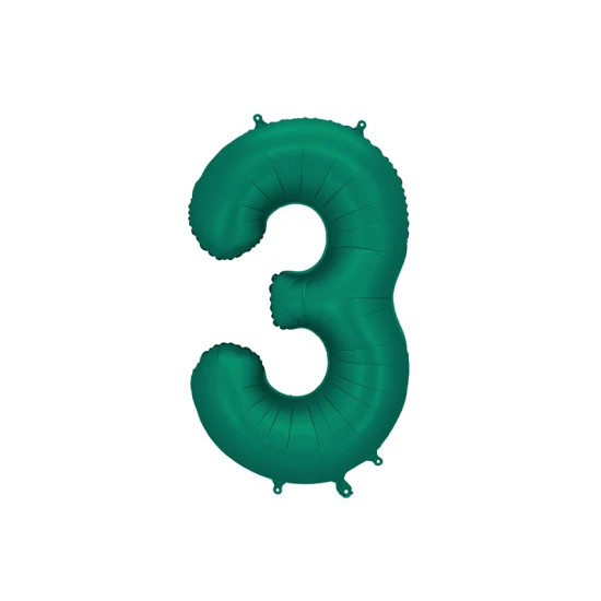 Edler Ballon zum 3. Geburtstag – Flaschengrün in der Hauptrolle