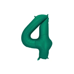 Ballon Zahl 4 Dunkelgrün 86 cm