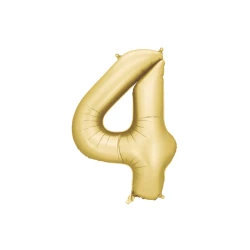 Ballon Zahl 4 Golden 86 cm
