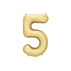 Ballon Zahl 5 Golden 86 cm