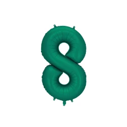 Ballon Zahl 8 Dunkelgrün 86 cm