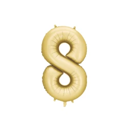Ballon Zahl 8 Golden 86 cm