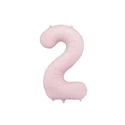 Ballon Nummer 2 Pastellrosa 86 cm