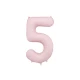 Edler 5. Geburtstagsballon – Pastellpink in der Hauptrolle