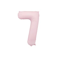 Ballon Zahl 7 Pastellrosa 86 cm