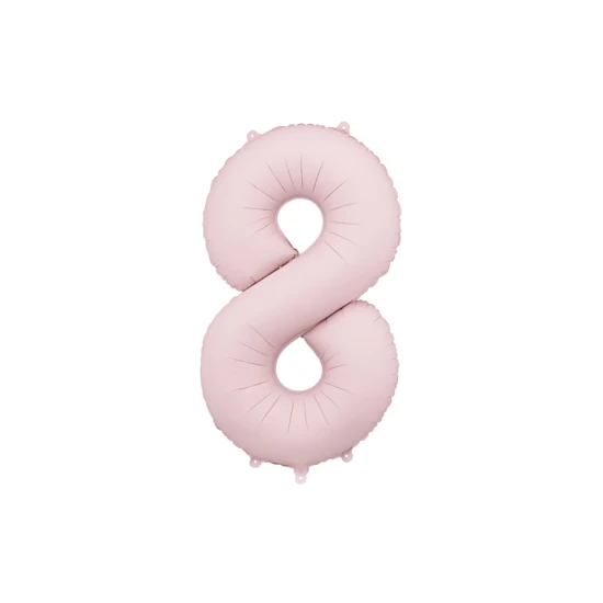 Edler Ballon zum 8. Geburtstag – Pastellpink in der Hauptrolle