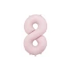 Edler Ballon zum 8. Geburtstag – Pastellpink in der Hauptrolle