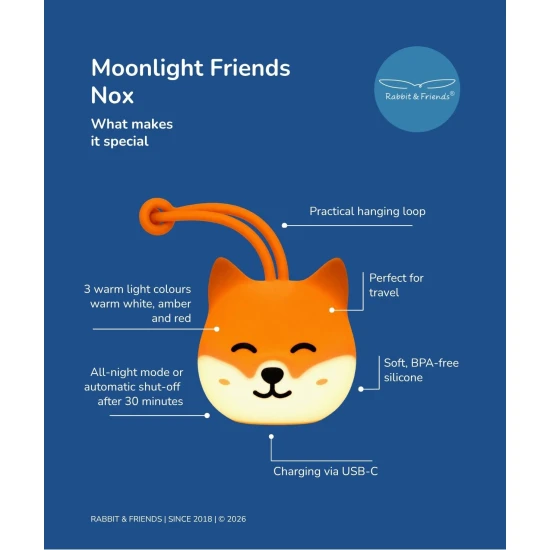 Rabbit and Friends Hängendes Kinder-Nachtlicht Fuchs Nox