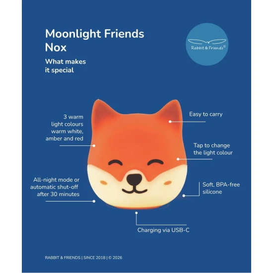 Rabbit and Friends Kinder-Nachtlicht Fuchs Nox Rabbit and Friends Kinder-Nachtlicht Fuchs Nox
