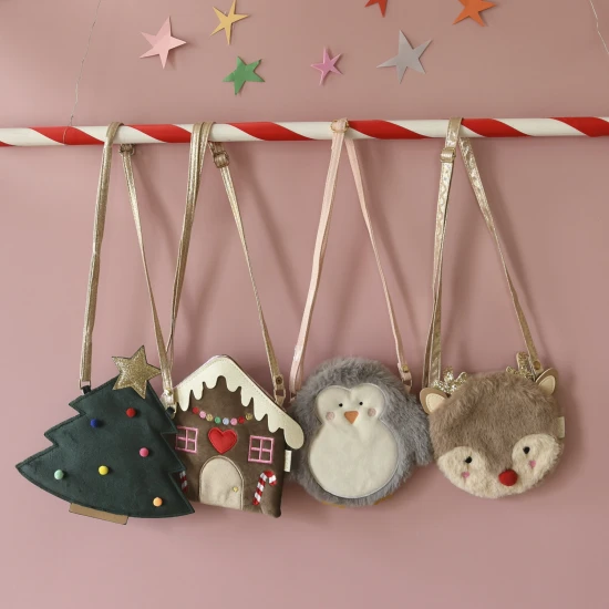 Handtasche Pinguin – Kinderhandtasche aus Kunstfell für den Winter