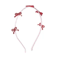 Haarreif mit Glitzerschleifen Candy Stripe