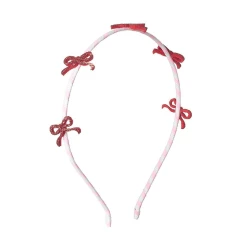 Haarreif mit Glitzerschleifen Candy Stripe