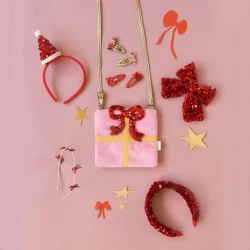 Haarreif mit Glitzerschleifen Candy Stripe Haarreif mit Glitzerschleifen Candy Stripe