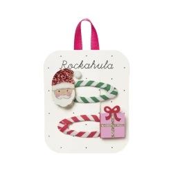 Haarspangen Fröhlicher Weihnachtsmann 2 Stk.
