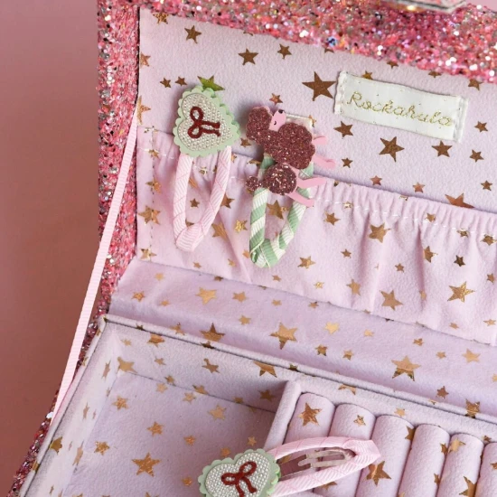Großes Schmuckkästchen Konfetti Rosa Großes Schmuckkästchen Konfetti Rosa – Rockahula Kids JB531P