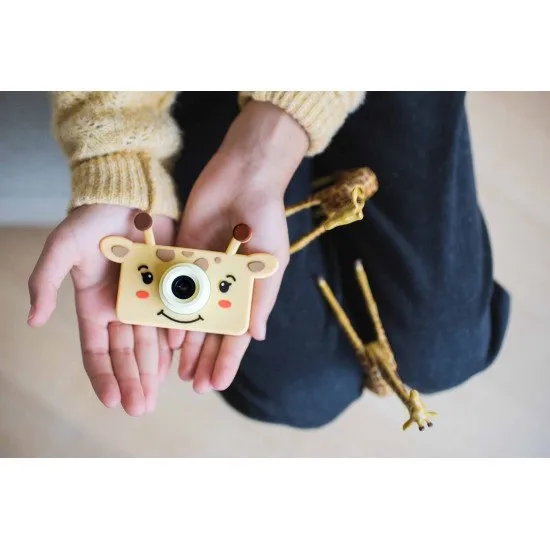 Kinder-Digitalkamera für jede Reise mit Giraffenmotiv.