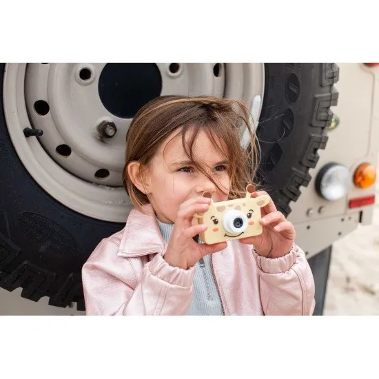 Kinder-Digitalkamera für jede Reise mit Giraffenmotiv.