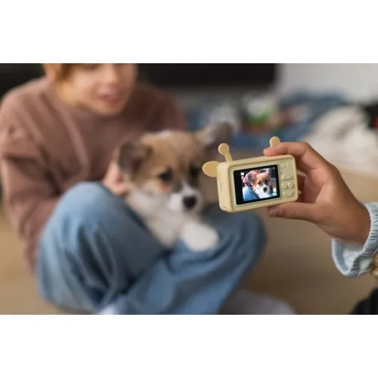 Kinder-Digitalkamera für jede Reise mit Giraffenmotiv.