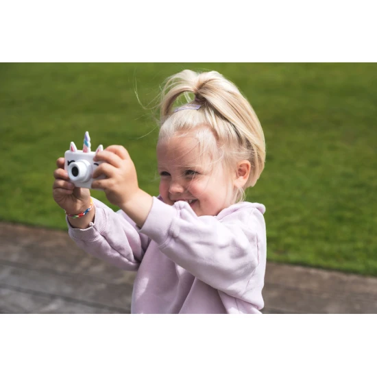 Kinder-Digitalkamera für jede Reise mit Einhorn-Motiv.