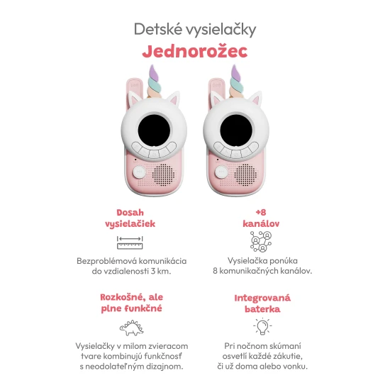 Das Kinderradio-Set von Zoofamily enthält 2 Radios.