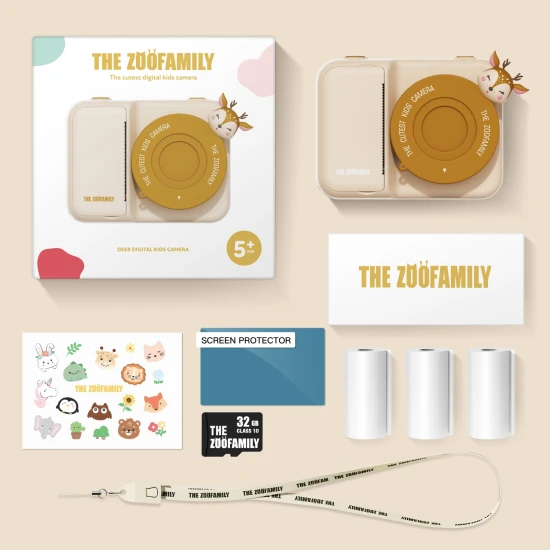 Kinder-Sofortbildkamera Zoo Print Hirsch Zoofamily
