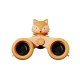 Kinderfernglas Zoo Eyes in Fuchsform mit orangem Design und 8-facher Vergrößerung