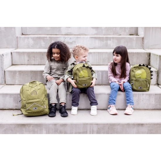 Der Rucksack ist der ideale Begleiter für ein Kind, das Dinosaurier liebt.