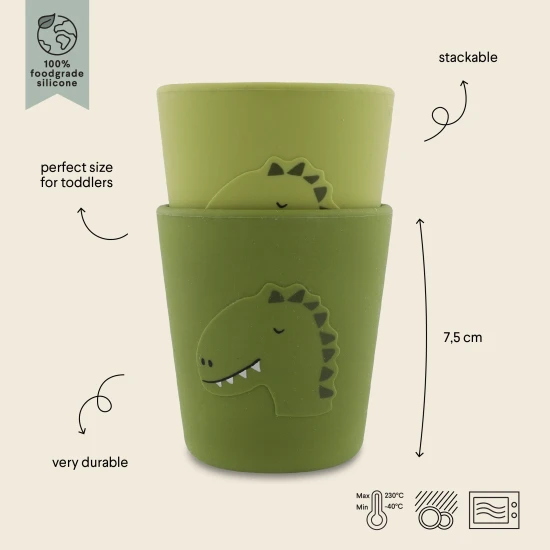 Silikonbecher Dinosaurier 2 Stück – Trixie 96-417