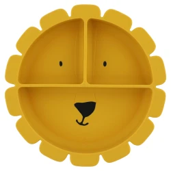 Kindersilikonteller mit Saugnapf Löwe