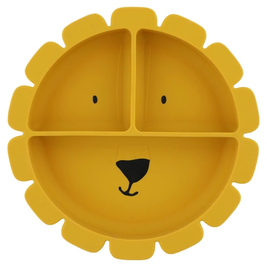 Kindersilikonteller mit Saugnapf Löwe