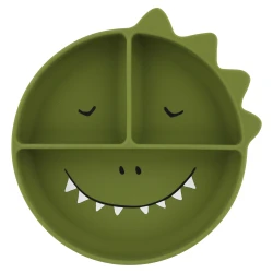 Kindersilikonteller mit Saugnapf Dinosaurier