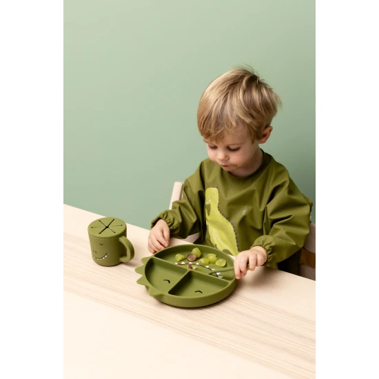 Kindersilikonteller mit Saugnapf Dinosaurier