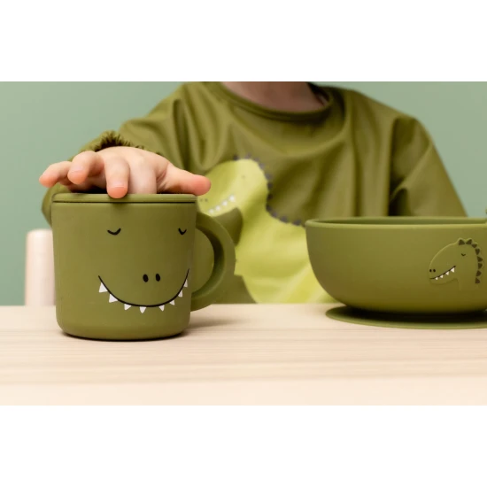 Kindersilikonschüssel mit Saugnapf Dinosaurier