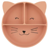 Kindersilikonteller mit Saugnapf Katze