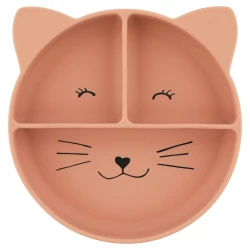 Kindersilikonteller mit Saugnapf Katze