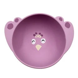 Silikonschüssel mit Saugnapf Pfau